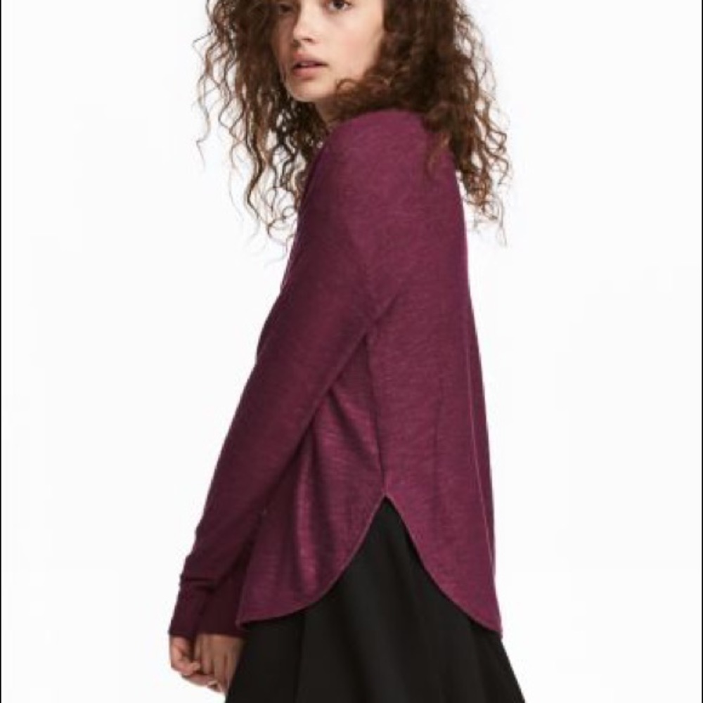 H&M purple fine knit sweater